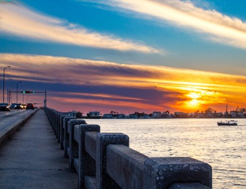 Sunset Over Island