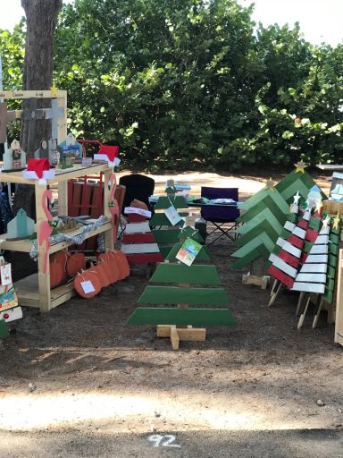 Booth at Coquina Beach